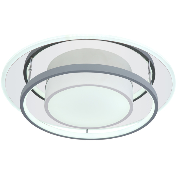 LAMPA sufitowa LEOLA 48017-60R Globo metalowa OPRAWA okrągła LED 60W 3000K - 6000K z pilotem biała