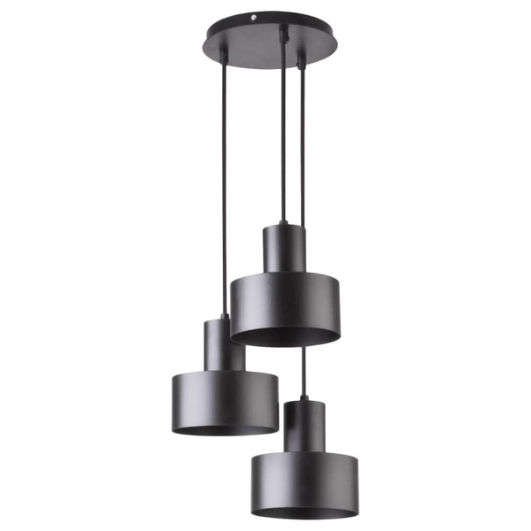 Industrialna LAMPA wisząca RIF 30900 Sigma metalowa OPRAWA zwis kaskada czarna