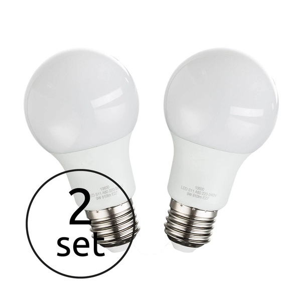 Zestaw 2 żarówek 10600-2 E27 A60 LED 9W 3000K 810lm