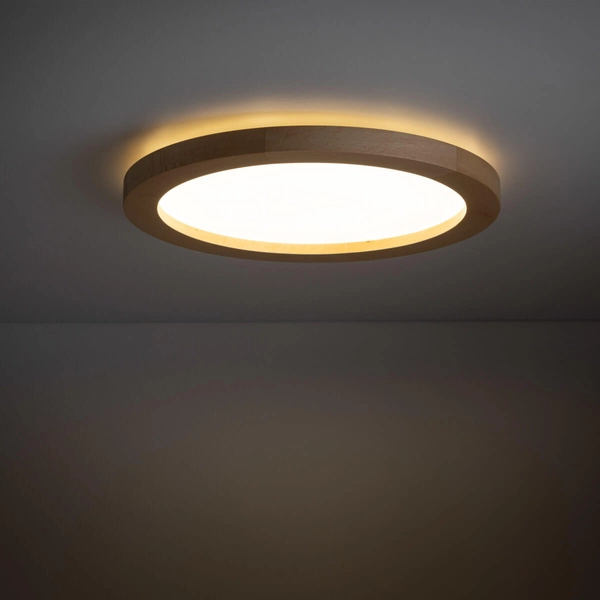 Plafon do łazienki Aqua 18004 LED 24W 3000-6500K IP54 drewniana biała