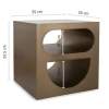Kwadratowy stolik VECTOR MM001501100388 złoty drewniany nowoczesny 55cm
