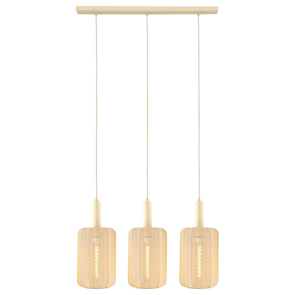 Tkaninowa lampa zwieszana Corina 03447/03/38 do salonu beżowa