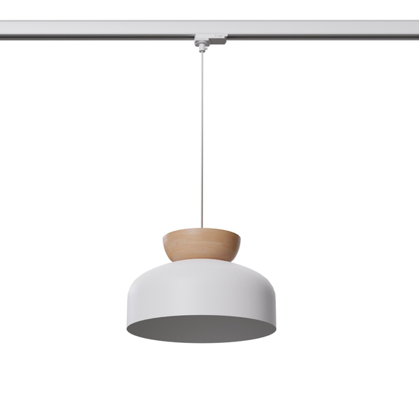 Wisząca lampa z żarówką MARION MYL.00252 kopuła 3-fazowa biały brązowy