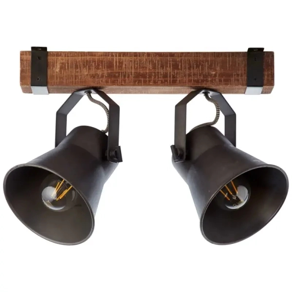Sufitowa lampa regulowana Plow 82129/46 metalowa brązowa czarna