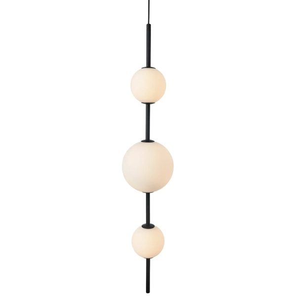 Łazienkowa lampa wisząca Bolti PL0109-3 Yaskr kule IP44 biała czarna