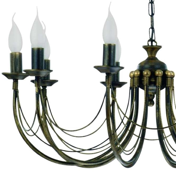 LAMPA wisząca ARES 206 Nowodvorski pałacowa OPRAWA metalowy zwis świecznikowy na łańcuchu maria teresa czarny złoty