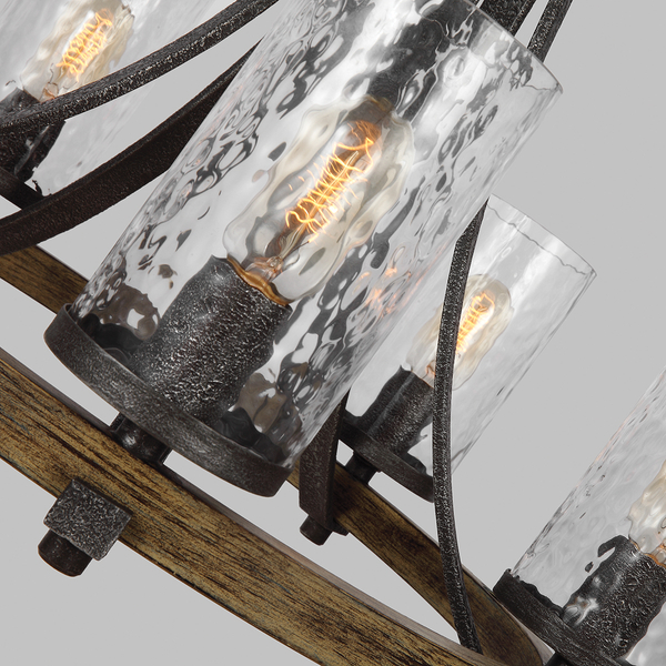 Żyrandol lampa nad stół QN-ANGELO5 drewniany czarny
