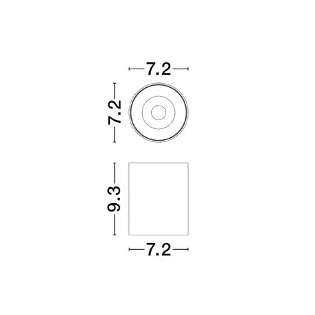 Metalowa lampa sufitowa LUMERCA LE45512 LED 10W 3000Kczarna