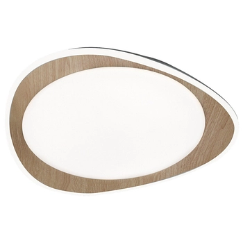 Metalowa lampa sufitowa Tamino LED 24W 4000K hol drewniana biała