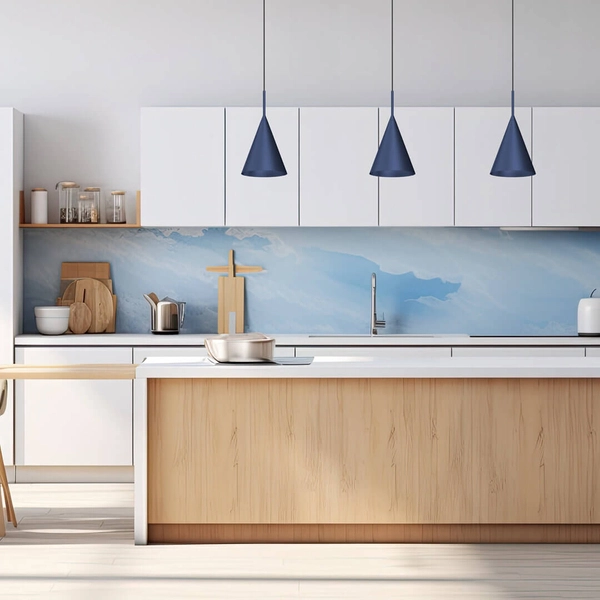 Pojedyncza lampa zawieszana Capital MLP0968 Milagro do salonu granatowy