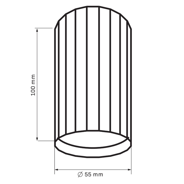 Przysufitowa lampa tuba NICEA 323408 do jadalni czarny złoty