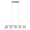 Sypialniana lampa wisząca Karpun 311600506 metal tkanina srebrny