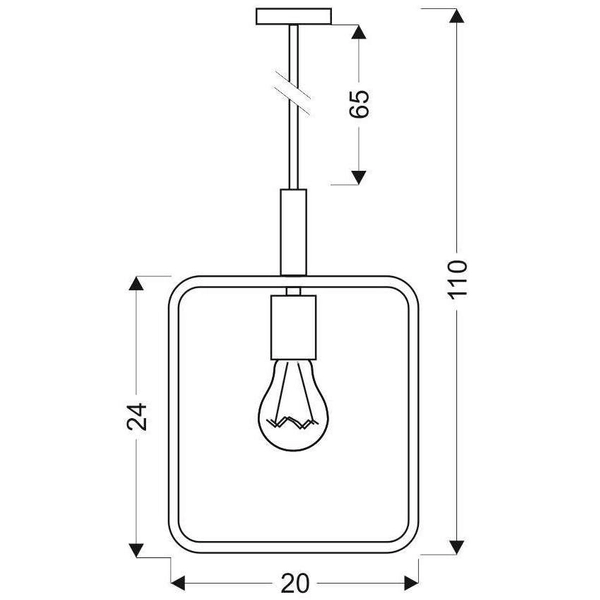 Skandynawska lampa wisząca Frame 31-73563 ramka zwis loftowy biały