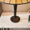 Lampa stołowa do jadalni Dark star 64045 witrażowa szklana kolorowa brązowa