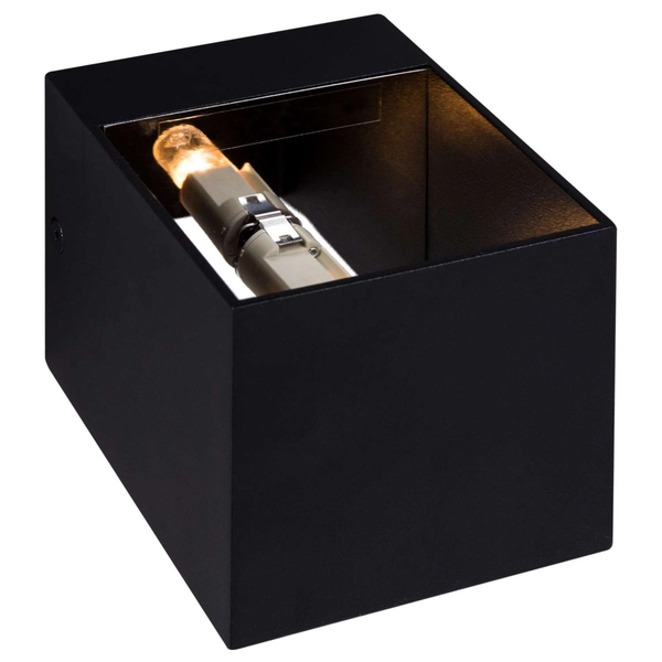 Kinkiet ścienny TRANSFER 90842-N metalowa kostka czarna