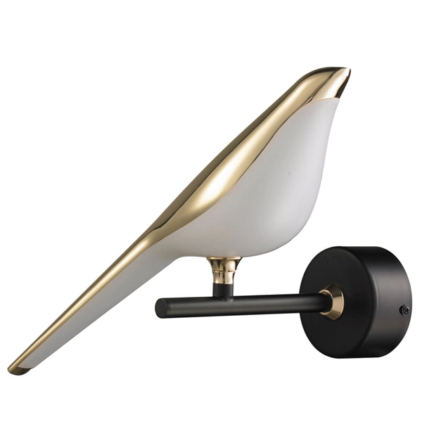 Ścienna lampa dekoracyjna Tit ST-9008-W Step LED 10W 3000K ptak złoty czarny