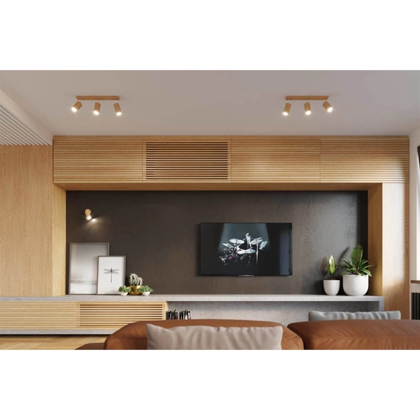 Drewniana lampa sufitowa SL.1042 regulowana do jadalni