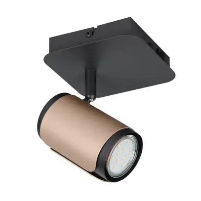 Naścienna lampa do jadalni Gillan 814570165 reflektor tubka brązowy