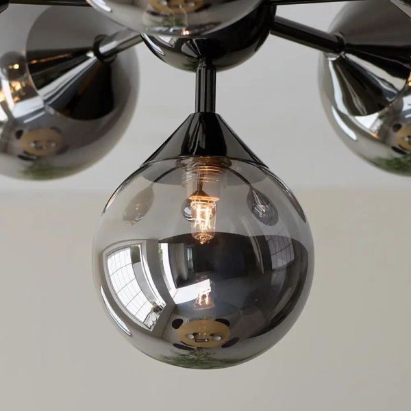 Sufitowa lampa do salonu Oscar 101147 loftowa czarny przydymiony
