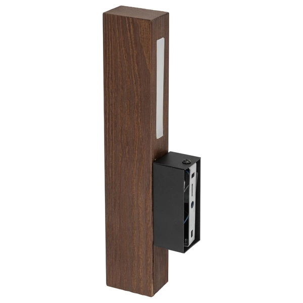 Podłużna lampa ścienna Teo 6613 LED 3W 3000K drewniana czarna