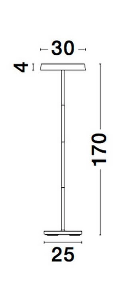 Minimalistyczna lampa podłogowa Ocumare LED 18W czarna