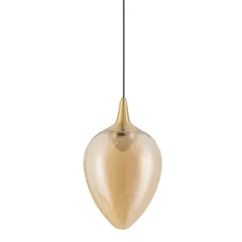 Szklana lampa sufitowa VAZENDO LE45118 LED 6W 3000K złota czarna
