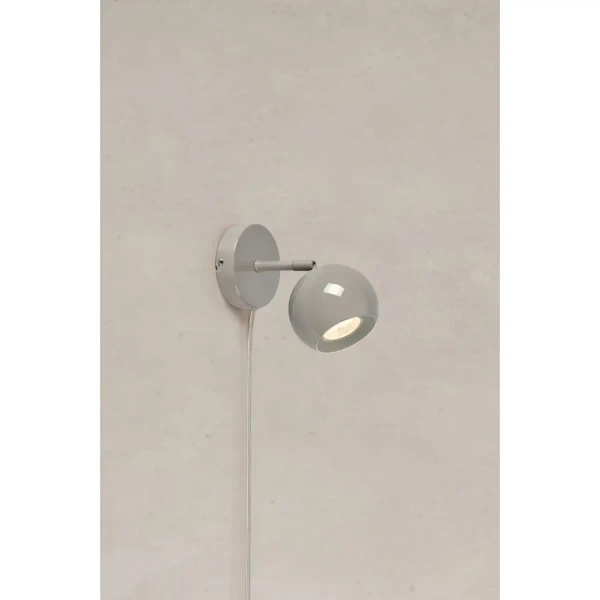 Ścienna lampka nocna Pop 108983 kula regulowany szary