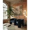 Niebieski fotel wypoczynkowy JOLIE MM001501100360 czarny tkaninowy 72cm