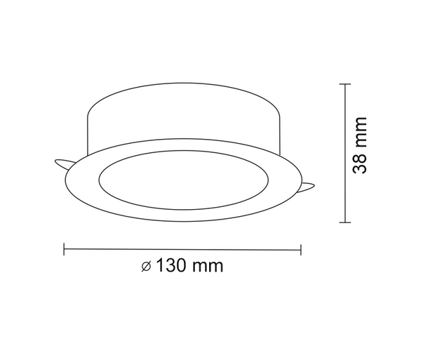 Wpust LAMPA sufitowa TOTTORI IL 3366 Shilo okrągła OPRAWA podtynkowa LED 10W 3000K oczko czarne