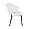 Bukowe krzesło z oparciem Indigo S4497 WHITE BOUCLÉ Richmond Interiors welurowe białe