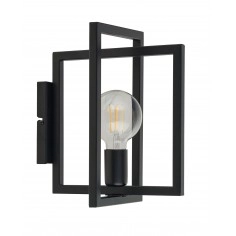 Loftowa LAMPA ścienna EDEN 32239 Sigma prostokątna do przedpokoju czarna