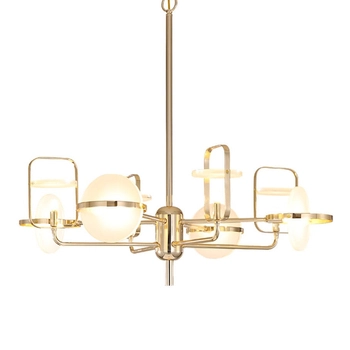 Modernistyczny żyrandol CGLENSCH80 salonowa lampa złota