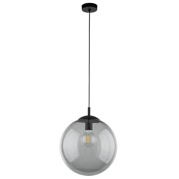 Lampa wisząca nad wyspę Esme 5380 kula metalowa czarna grafitowa