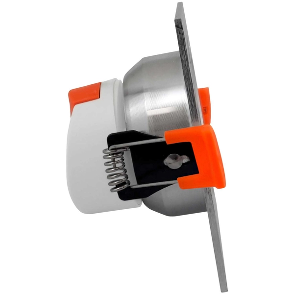 Wpuszczana LAMPA sufitowa VENUS 303622 Polux podtynkowa OPRAWA kwadratowa LED 7W 3000K do zabudowy srebrna