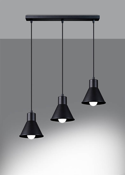 Lampa wisząca Taleja SL.0986 Sollux loftowa do jadalni czarna