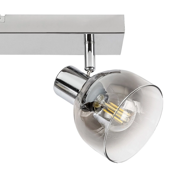 Salonowa lampa sufitowa Tarien 3249 regulowana szklana nad stolik chrom