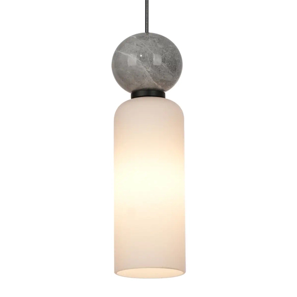 Potrójna lampa wisząca Santos PND-95331-3-BK szklana kule szare czarne