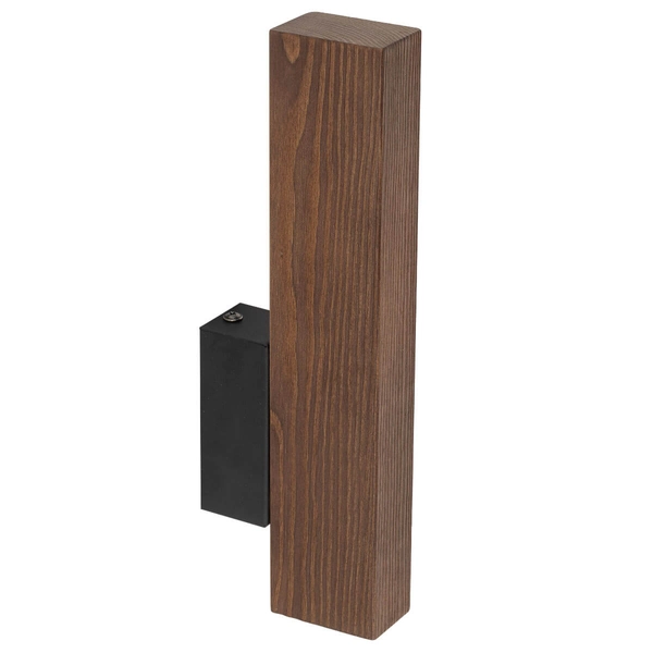 Podłużna lampa ścienna Teo 6613 LED 3W 3000K drewniana czarna
