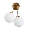 Kulista lampa ścienna Perlos WL-54456-2-HB Italux kule mosiądz biały