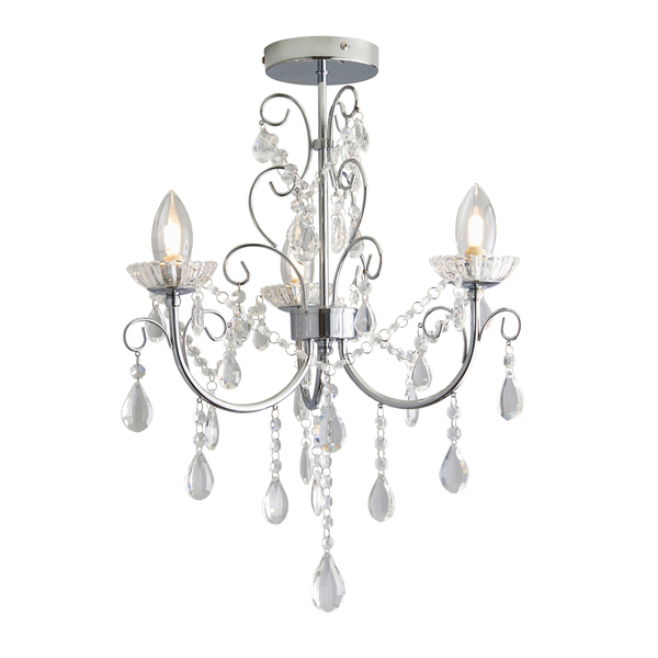 Żyrandol glamour kryształ Tabitha 61251 Endon łazienkowy IP44 chrom
