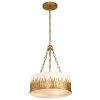 Jadalniana lampa wisząca Sawgrass QN-SAWGRASS-2P-DG-O okrągła biała złota