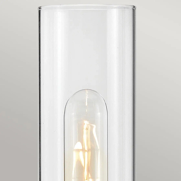 Minimalistyczny kinkiet ścienny Ellison HK-ELLISON1-BK-BN tuba IP44 nikiel