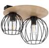 Metalowa lampa sufitowa Cyber 32355 hygge do pokoju czarna drewno