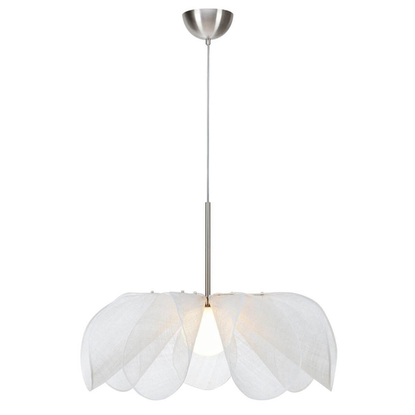 Wisząca lampa jadalniana STYRKA 108818 Markslojd nad stół biały srebrny