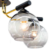 Modernistyczna LAMPA sufitowa 2207/5 BL TR Elem loftowa OPRAWA szklane kule czarne złote
