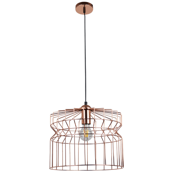 Lampa wisząca LAGOS 316387 Polux druciana metalowy ZWIS klatka złota
