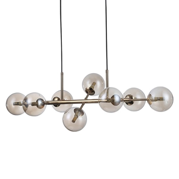 Szklana LAMPA wisząca ERIMIDA PND-2244-8A-GD Italux modernistyczny ZWIS molekuły kule balls złote