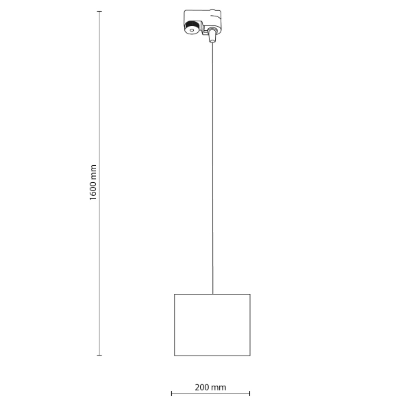 Wisząca szynowa lampa 1-fazowa Tracer 10677 z abażurem czarny