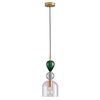 Lampa wisząca szklana PASTELLO ST-DN345B do jadalni różowa szara zielona