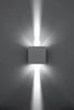 Kinkiet LAMPA przyścienna elewacyjna SL.0544 metalowa OPRAWA cube LED 6W 3000K kostka IP54 biała